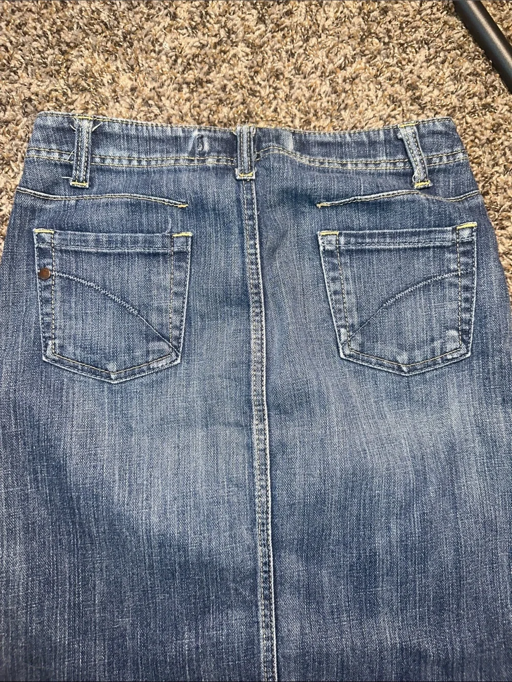 Express Blue Denim Pencil Skirt